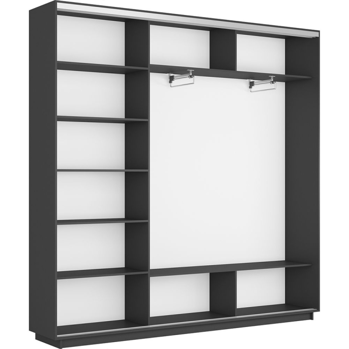 Шкафы-купе 3-х дверные, Шкаф-купе Экспресс 3-х дверный Фотопечать Ленты Стекла 210х45х240