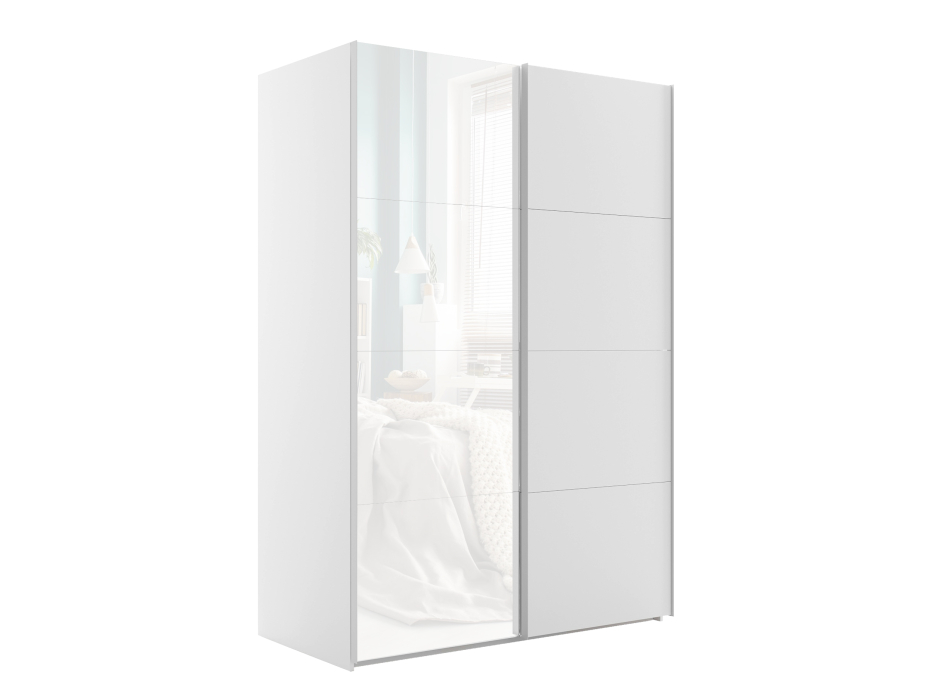 Шкафы-купе 2-х дверные, Шкаф-купе Эста ДСП+Зеркало 180х66х240