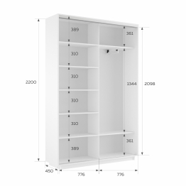 Шкаф-купе Экспресс 2-х дверный Фотопечать Квадрат Стекла 160х45х220