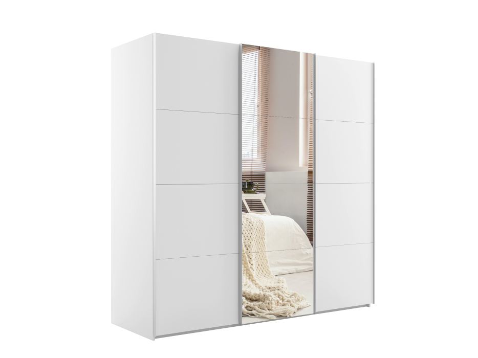 Шкафы-купе 3-х дверные, Шкаф-купе Эста ДСП+Зеркало+ДСП 240х66х240