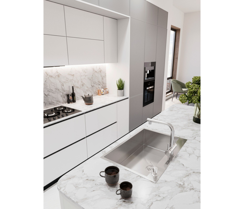 Кухонные мойки, Мойка универсального монтажа EMB-125A PVD Nano