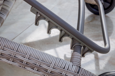 Шезлонг AGATA бежевый без матраса