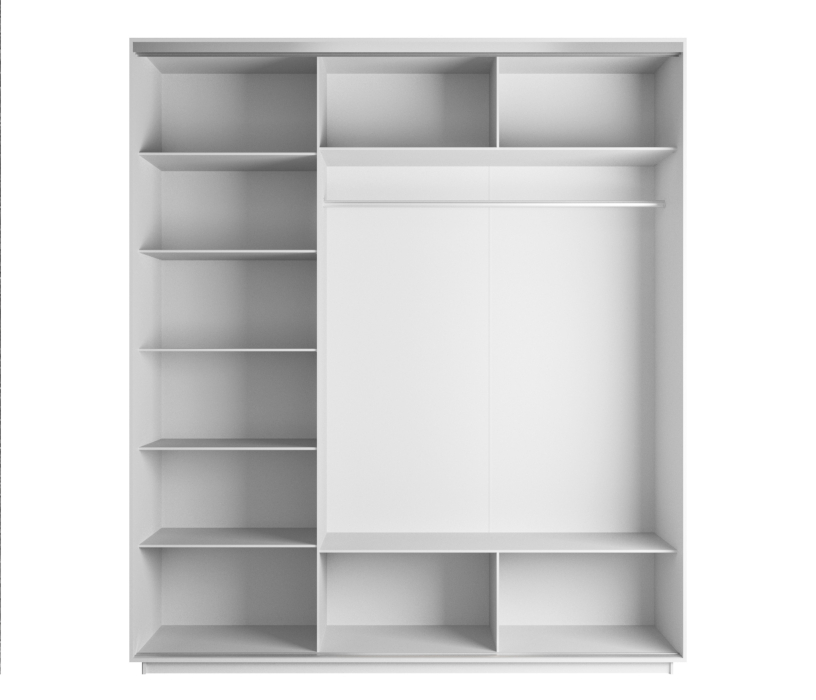 Шкафы-купе, Шкаф-купе Экспресс Медиум (2 зеркала) трио 2200 x 1800 x 600
