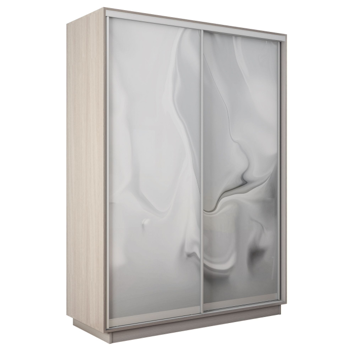Шкафы-купе 2-х дверные, Шкаф-купе Экспресс 2-х дверный Фотопечать Шелк Стекла 160х45х220