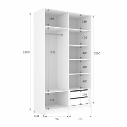 Шкаф-купе Эста 2-х дверный ДСП/Стекла фисташка/Доводчик 160х66х240