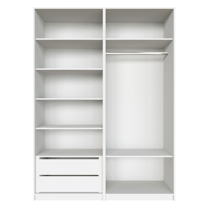 Шкафы распашные, Распашной шкаф Локер 800+800 с ящиками и полками слева