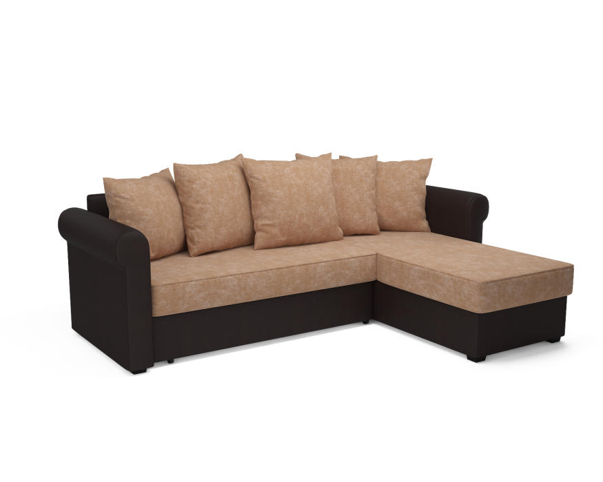 Диваны угловые в гостиную, Угловой диван Стивен, микровелюр и экокожа