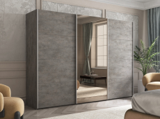 Шкафы-купе 3-х дверные, Шкаф-купе Эста ДСП+Зеркало+ДСП 270х66х240