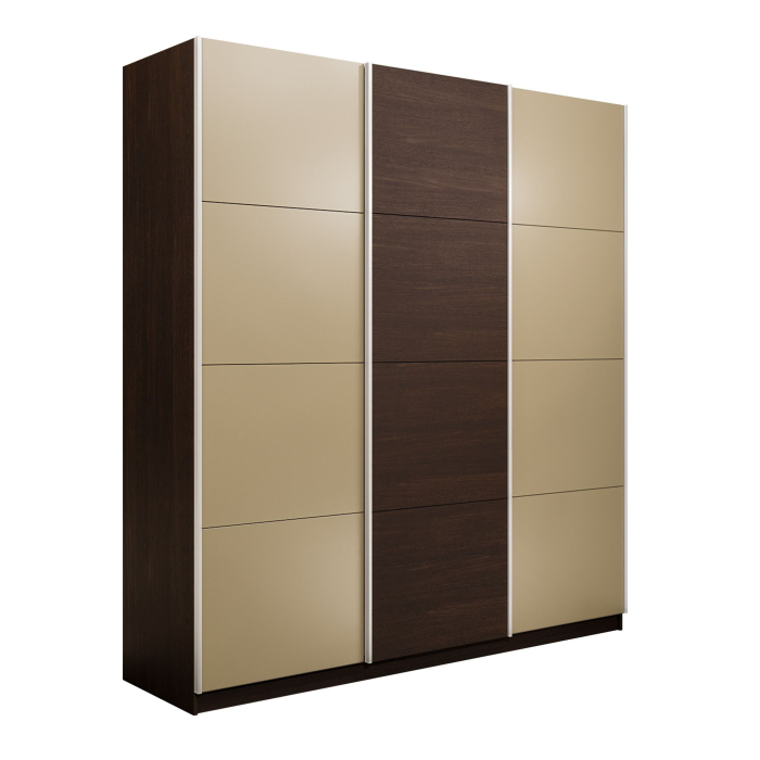 Шкафы-купе 3-х дверные, Шкаф-купе Прайм 3-х дверный Стекла фисташка/ДСП/Доводчики 210х57х230
