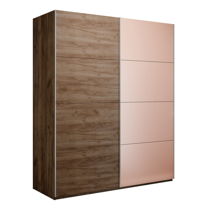 Шкафы-купе 2-х дверные, Шкаф-купе Эста 2-х дверный ДСП/Стекла пудра/Доводчик 200х66х240