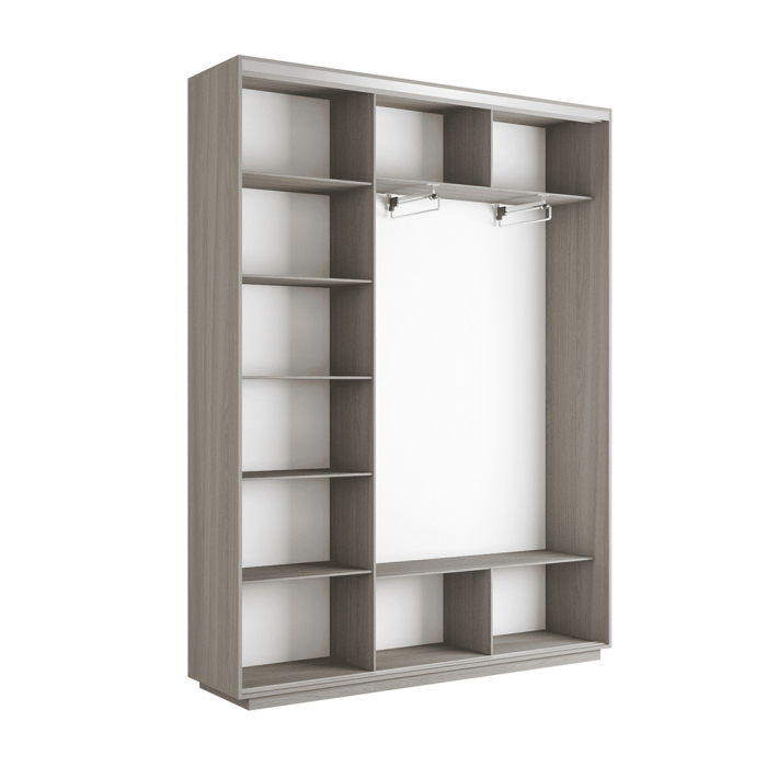 Шкафы-купе 3-х дверные, Шкаф-купе Экспресс 3-х дверный Фотопечать Квадрат Стекла 210х45х220