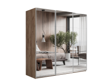 Шкафы-купе 3-х дверные, Шкаф-купе Эста Зеркало+Зеркало+Зеркало 240х66х240