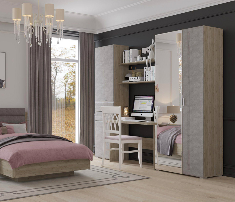 Детские столы, Стол письменный Лотос ПС-801, дуб серый