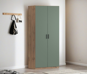 Шкаф двухдверный Макс 1000 мм, вариант №2 (ЛДСП, корпус дуб вотан)