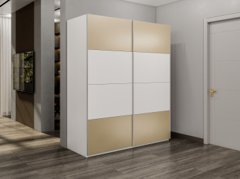 Шкаф-купе Эста 2-х дверный ДСП/Стекла фисташка/Доводчик 200х66х240