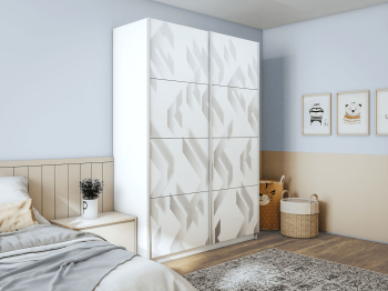 Шкаф-купе Прайм 2-х дверный Фотопечать Ленты Стекла/Доводчики 140х57х230