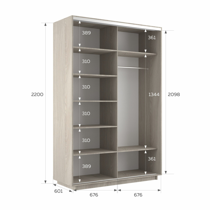 Шкафы-купе 2-х дверные, Шкаф-купе Экспресс 2-х дверный Фотопечать Калейдоскоп Стекла 140х60х220