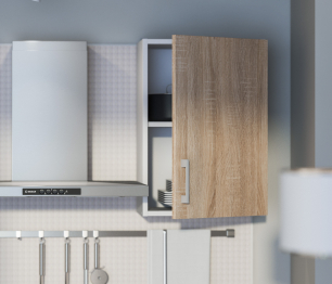 Кухня Деми XS Дуб Сонома/Белый 40 см