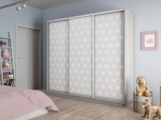 Шкафы-купе 3-х дверные, Шкаф-купе Экспресс 3-х дверный Фотопечать Калейдоскоп Стекла 180х60х220