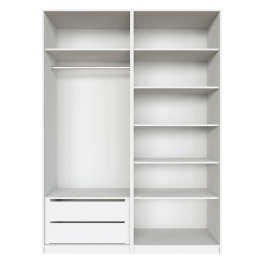 Распашной шкаф Локер 800+800 (Гармошка) с ящиками и полками справа