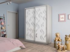 Шкафы-купе 2-х дверные, Шкаф-купе Экспресс 2-х дверный Фотопечать Ленты Стекла 160х60х220