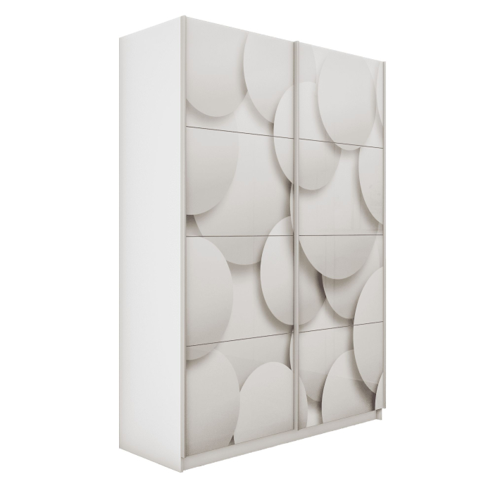 Шкафы-купе 2-х дверные, Шкаф-купе Прайм 2-х дверный Фотопечать Шары Стекла/Доводчики 120х57х230