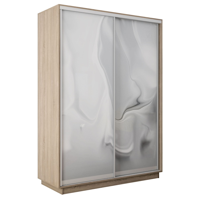 Шкафы-купе 2-х дверные, Шкаф-купе Экспресс 2-х дверный Фотопечать Шелк Стекла 160х60х240
