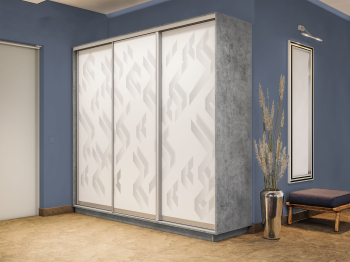 Шкаф-купе Экспресс 3-х дверный Фотопечать Ленты Стекла 240х60х240