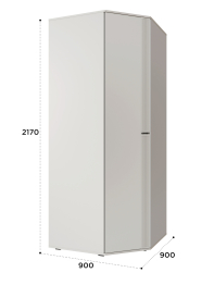 Шкаф угловой Эмилия ЭЛ-17К глухой