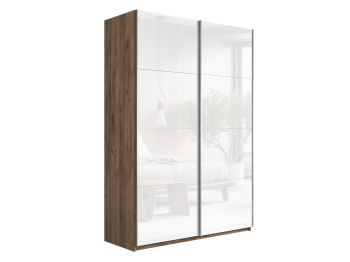 Шкаф-купе Прайм 2х дверный Белый глянец 160х57х230