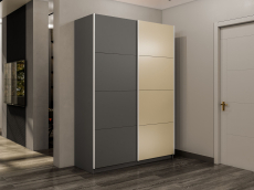 Шкафы-купе 2-х дверные, Шкаф-купе Прайм 2-х дверный ДСП/Стекло фисташка/Доводчики 160х57х230