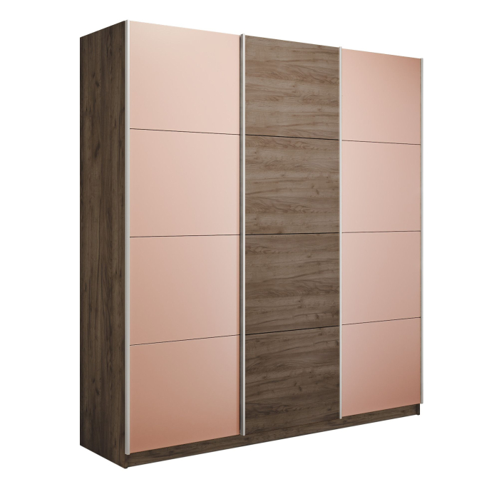 Шкафы-купе 3-х дверные, Шкаф-купе Эста 3-х дверный ДСП/Стекла пудра/Доводчик 240х66х240