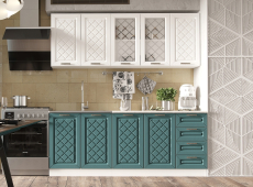 Кухня 2 метра, Кухня Агава 2,0 м Акация Белая/Моренга МДФ