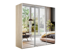 Шкафы-купе 3-х дверные, Шкаф-купе Эста Зеркало+Зеркало+Зеркало 270х66х240