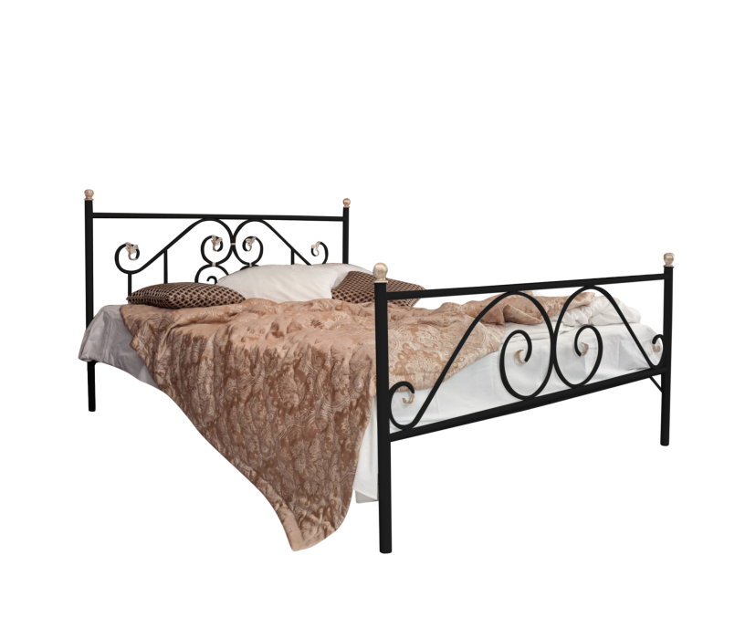 Кованые кровати, Кованая кровать Камелия 1.8 с двумя спинками