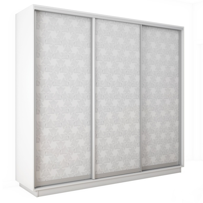 Шкафы-купе 3-х дверные, Шкаф-купе Экспресс 3-х дверный Фотопечать Калейдоскоп Стекла 180х60х220