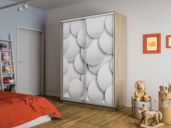 Шкаф-купе Экспресс 2-х дверный Фотопечать Шары Стекла 120х60х240