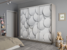 Шкафы-купе 3-х дверные, Шкаф-купе Экспресс 3-х дверный Фотопечать Шары Стекла 180х45х220