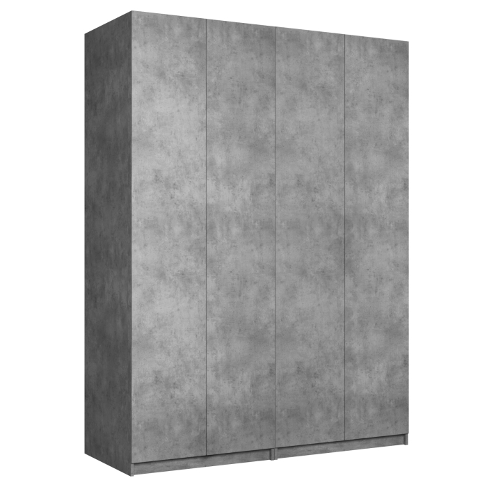 Шкафы распашные, Шкаф складной Е1 Локер ("Гармошка" с системой Push to Move/Левый)162х52.5х220 см,с двумя комплектами полок и модулем