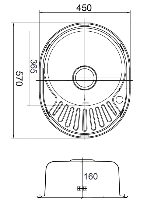 Кухонные мойки, Мойка ЕМАР ЕМЛ-5745
