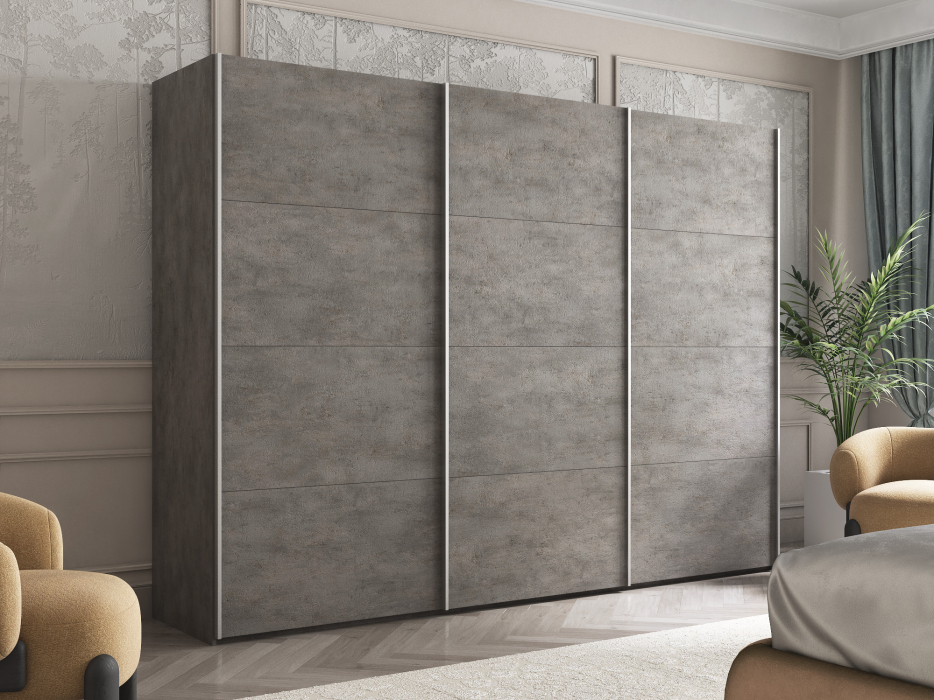 Шкафы-купе 3-х дверные, Шкаф Эста трио ЛДСП 2400 x 2700 x 660