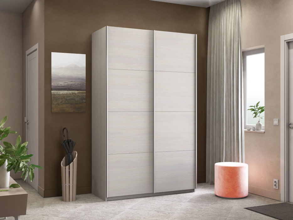 Шкафы-купе 2-х дверные, Шкаф-купе Прайм 2-х дверный ДСП/Доводчики 160х57х230