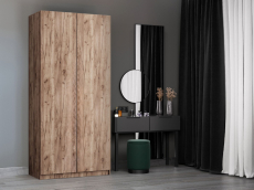 Шкафы распашные, Шкаф складной Е1 Локер ("Гармошка" с системой Push to Move/Левый)101х52,5х220 см, с полками