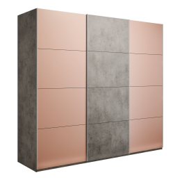 Шкаф-купе Эста 3-х дверный ДСП/Стекла пудра/Доводчик 270х66х240