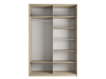 Шкаф Эста дуо Стекло белое/Стекло черное 2400 х 2000 х 660