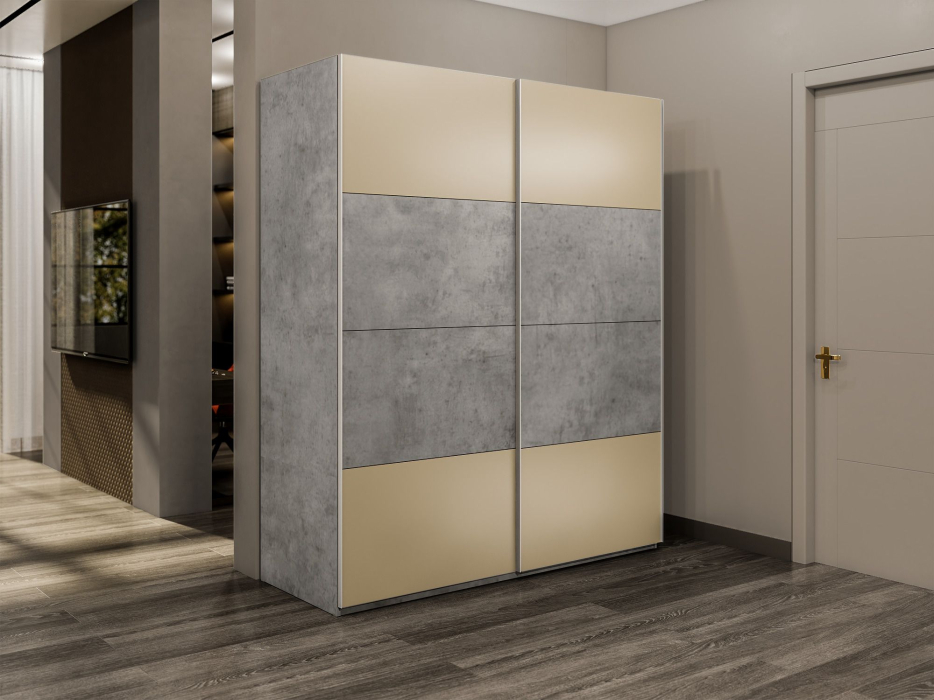 Шкафы-купе 2-х дверные, Шкаф-купе Эста 2-х дверный ДСП/Стекла фисташка/Доводчик 160х66х240