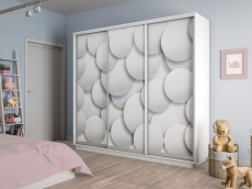 Шкафы-купе 3-х дверные, Шкаф-купе Экспресс 3-х дверный Фотопечать Шары Стекла 180х45х240