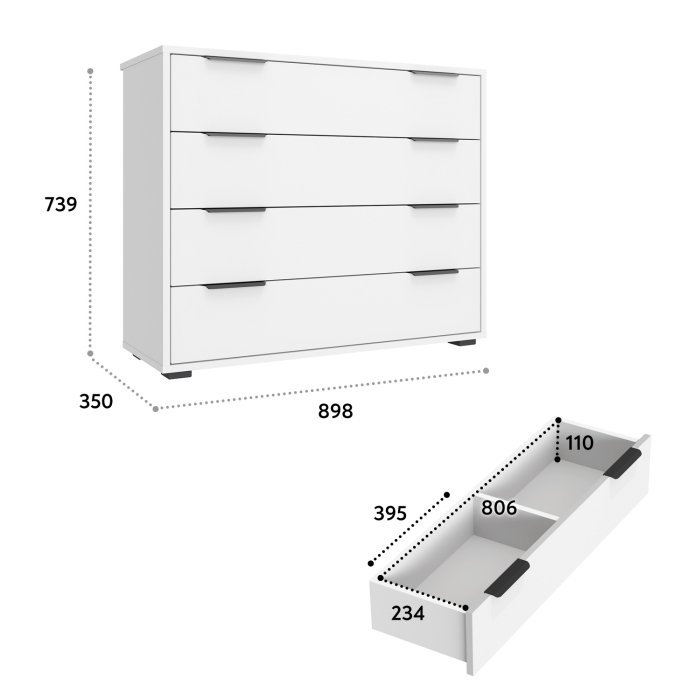 Комоды, Комод Оптима ОП-04