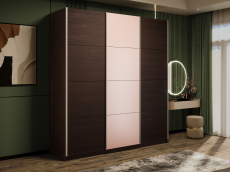 Шкафы-купе 3-х дверные, Шкаф-купе Прайм 3-х дверный Стекла пудра/ДСП/Доводчики 210х57х230