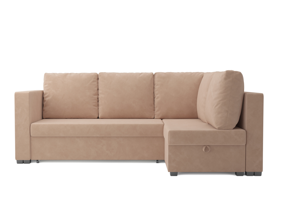 Диваны угловые в гостиную, Угловой диван Монако, велюр Luna